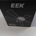 EEK Socket Fan Light with Ultra Quiet Design, 20.5 Ceiling Fans with LED Lights and Remote,Screw in Fan Light for E26/E27,3Speeds 3Colors 3000-6500K,1200 (Black)