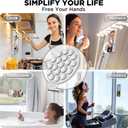 Magnetic for iPhone 16 Plus Case, Compatible with Magsafe, Suction Cup Phone Mount - 2 Screen Protectors - Camera Lens Protector, Silicone Shockproof Protective Phone Cover 6.7", Light Gray