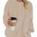 TBONTB Hoodies for Women Sweatshirts Pullover Zip Up Oversized Fleece Plus Size with Pockets Apricot X Large (Beige, XL)