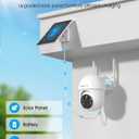 ARCCTV Solar Security Cameras Wireless Outdoor, 4MP 360 View Battery Powered Outdoor Camera, Night Vision with Spotlight, 2-Way Audio, PIR Motion Sensor, 2.4G/5G Dual Band WiFi (2 Pack)