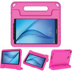 BMOUO Kids Case for Samsung Galaxy Tab E 8.0 inch - EVA Shockproof, Lightweight, Super Protection Cover with Handle & Stand for Kids - Rose