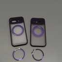 Compatible with Google Pixel 9a Case with 360 Magnetic Stand [Compatible with Mag-Safe ][Camera Lens Protector] Shockproof Translucent Phone Case for Google Pixel 9a 6.3'',Purple