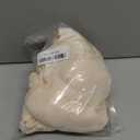 GCZREN Women Sexy Deep V Neck Button Front Knit Mini Dress Elegant Long Sleeve Ribbed Flowy Hem A-Line Short Dresses (Medium, Beige)