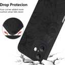 Fiyart Designed for iPhone 16 Plus Case Cute Flower Floral Sunflowers Design,Soft Slim TPU Anti-Scratch Phone Cover for Women Girls 6.7"-Black