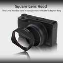 FotoZ 49mm 0.75x Wide Angle & Macro Conversion Lens, HD 2 in 1 Lens with Lens Hood, Lens & Filter Adapter Ring for Ricoh GR3X & GR3X HDF