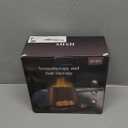 Essential Oil Diffuser for Home: 200ml Aromatherapy Diffuser with Himalayan Pink Salt Rock, Cool Mist Humidifier with Auto Off Function and 9 Colors LED Night Light for Bedroom (Wooden Grain)