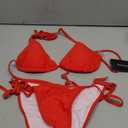 Women Two Piece Swimsuit Sexy Swimwear Halter String Triangle Bikini Sets (Small, Red)