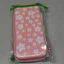 RHOTALL Cherry Blossom Carrying Case for Nintendo Switch 2,Cute Sakura Protective Travel Case,Pink White Flower Dockable Shell Cover for Switch 2,Screen Protector,Shoulder Strap,2 Thumb Caps-Girls