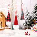 2 x Skylety Skylety Gnome Ornaments Christmas Hanging Buffalo Plaid Decor for Christmas Tree Scandinavian Decorations Santa Gnome Tomte Plush Ornaments Bulk
