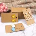 Kraft Paper Earring Display Cards, 500 Pack, 3.5 x 2 Inches (Brown)