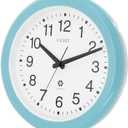 OCEST 12 Inch Sealed Indoor Outdoor Clock Waterproof, Silent Battery Operated Wall Clocks Decor for Patio Pool Porch Garden (Blue)