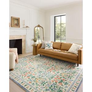 Loloi Rifle Paper Co. Eden Collection EDE-02 Mughal Garden Cream 7'-6" x 9'-6" Area Rug