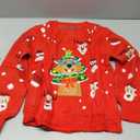 Meland Kids Ugly Christmas Sweater - Light Up Funny Holiday Pullover - Cute Xmas Sweater for Boys & Girls Age 5-16 Year Old, Size M (Ages 8-10)