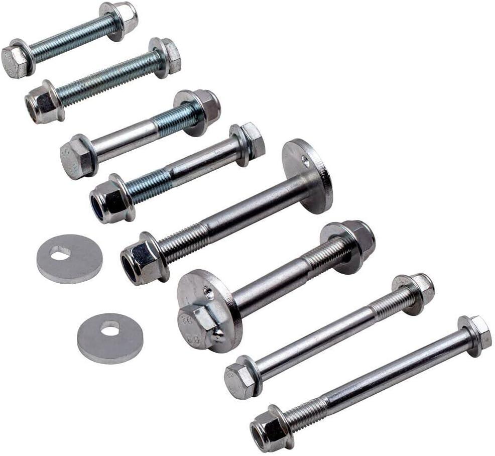 Front Control Arms Cam Bolts & Hardware Kit Compatible with 2003-2009 Dodge Ram 4x4 1500, 2500 & 3500Truck