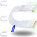 Rapink Patch Cables Cat6/ Cat6a 0.5ft (24 Pack) Slim, Cat6a Ethernet Patch Cable 10G Support, Snagless Cat 6 Patch Cable for Patch Panel to Switch, Flexiable Cat6 Ethernet Cable White