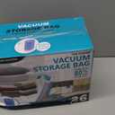 26 Pack Vacuum Storage Bags with Portable Rechargeable Wireless Electric Pump, Vacuum Seal Space Saver Bags for Clothing, Pillows, Blanket, Bedding, Comforters