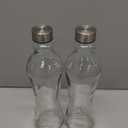 JoyJolt Glass Water Bottles - 2pc Set, 32 oz/1 Liter, Clear Glass with Stainless Steel Lids, Leakproof, Ideal for Juicing or Iced Tea
