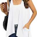 Veryoung Women's Lightweight Cardigan Casual Soft Long Sleeve Floral Knit Cardigans with Pockets High Low Hem Draped Duster, Size S