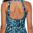 Holipick High Neck Tankini Top Bathing Suit Tops for Women Tummy Control Tank Tops Swimsuits (XL)