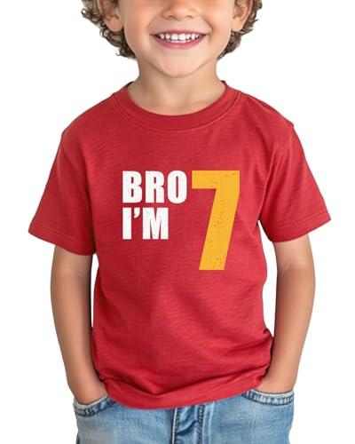 ArtJaroz Birthday Boy Shirt Toddler Boys 7th Birthday Shirts Gifts 7 Year Old Dinosaur Short Sleeve Cotton T-Shirt 7T