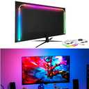 Monitor Backlight - Reactive LED Strip for PC and Mac - Screen Color and Music Sync Gaming Lights - Software Control Ambient Lighting for Desktop Setup - USB Powered