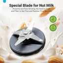 50.73oz Nut Milk Maker Machine: 12-in-1 Automatic Soy Milk Maker with Detachable Design, Homemade Juice,Almond,Oat Milks for Plant-Based Milks, 24H Delay Start/Keep Warm/Auto-Clean/Safety Lock