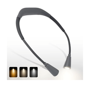 D Rechargeable Neck Reading Light， Suitable for Reading Books with 3 Color Temperatures, 90 Hour Long-Lasting Recharging Lamp, Ergonomic, Suitable for Reading, Weaving, and Repairing