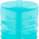 Bumkins Baby and Toddler Cups, Sippy Cup with Straw, Spill Proof, Transition Cup for Babies Ages 1 Year, Safely Sip from Lid, Straw or Cup, First Year Supplies, Platinum Silicone, Holds 7oz, Blue
