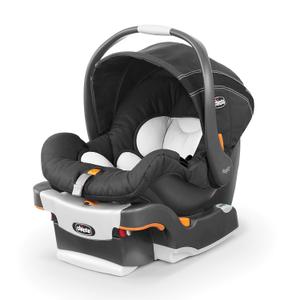 Chicco KeyFit Infant Car Seat and Base, Rear-Facing Seat for Infants 4-22 lbs., Includes Infant Head and Body Support, Compatible with Chicco Strollers, Baby Travel Gear | Encore/Black/Grey
