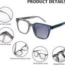 Photochromic Sunglasses for Men Women Frames & Lenses Auto Change Color Blue Light Blocking 100% UV Protection Day Night Transition GlassesBlue