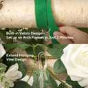 Ling's moment 6.5FT Artificial Wedding Arch Flowers, Backdrop Floral Garland, White Sage Ceremony Reception Hanging Eucalyptus Rose Arbor Arrangement Outdoor Party Swag Home Decorations