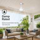 GREENEVER 52" Ceiling Fan with Light, Remote, Outdoor/Indoor, DC & High CFM | 6-Speed 5307CFM High-Airflow, Quiet Reversible DC Motor, 3CCT Dimmable LED, Damp Rated for Bedroom Living & Covered Patio