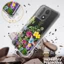 for oneplus 15 Case 5G [Buffertech Military-Grade Drop Protection] [Anti Peel Off Tech] Clear TPU Marble and Flowers Bumper Phone Case Cover Design (Blooming Flowers)
