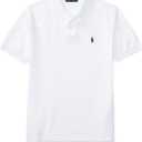 POLO RALPH LAUREN Boys' Classic Cotton Mesh Polo Shirt (RalphWhite, M)