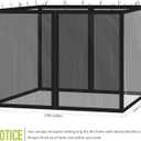 10x10 ft Mosquito Netting for Pop Up Canopy, Universal Bug Screen Tent Enclosure, Outdoor Canopy Mesh Net with Zipper Doors for Camping, Patio, Backyard (Netting OnlyBlack)