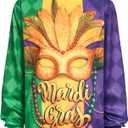 Mardi Gras Sweatshirt for Men,Mardi Gras Outfit Men,Mardi Gras Sweatshirts (Yellow, XXL)