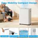 2500 sq.ft Dehumidifier for Home and Basement,Max 34 Pints Dehumidifier with Drain Hose,Ultra Quiet with Auto Defrost,Three Modes,Intelligent Dehumidifier for Bedroom,Bathroom,Large Room(White)