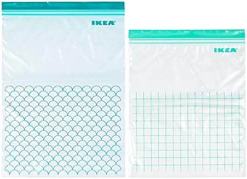IKEA ISTAD - Plastic bag Turquoise/light turquoise 30 pack
