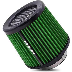 muge racing Universal 3 Inch 76mm Air Intake Filter Replacement Cone Air Filters Quality Dry Air Filter (Green)