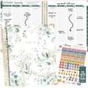 bloom daily planners 2026 Hardcover Calendar Year Goal & Vision Planner (January to December) - Monthly & Weekly Agenda Organizer - 7.5" x 9" - Eucalyptus, White