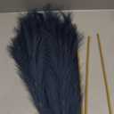 Pampas Grass Decor Fluffy Navy Blue Pampas Grass Tall Lager 43.3"-3 Stems Pompas Floral-Fake Pampas Grass-Artificial Pampas Grass Vase-Dried Pampas Grass-Pompous Grass Branches