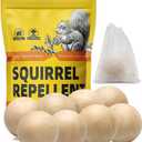 Squirrel Repellent Outdoor, Chipmunk Repellent, Naturally Repels Squirrels Away from Gardens/Garages/Attic/Bird Feeders, Indoor & Outdoor Squirrel Repellent, 3 Months Protection - 8P