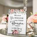 Memorial Table Sign for Wedding, We Know You Would Be Here Today If Heaven Wasn't So Far Away Wedding Sign, Wooden Wedding Decor Loving Memory Sign for Ceremony and Reception(Vivid Style)