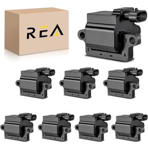 Ignition Coils Set of 8 Compatible with Chevy Silverado 1500 5.3L 1999-2006,Silverado 1500 4.8L 1999-2006,Tahoe 5.3L 2000-2006,GMC Sierra 1500 5.3L 1999-2006 & More Replace UF271