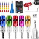 Mriykio Wire Stripper Tool, US Regulations Wire Stripper for Drill & Wire Twisting Connector Set, Electrician Tools Set, 8 in 1 Quickly Wire Strippers Professional Wire Twister Tool for Drill (8pcs)
