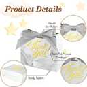 100 Pack Small Thank You Gift Bags, 4.5x1.8x3.9in Party Favor Bags Boxes with Bow Ribbon, Small Paper Gift Bags with Gold Foil Printed, Mini Candy Treat Bags for Birthday Wedding Party Holiday