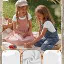 Oakgarden Girls Cap Sleeve T-Shirts Kids Ribbed Knit U-Neck Tops Fitted Short Sleeve Shirts Cute Summer Basic Tees 11-12 Years (White)
