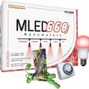 Miracle LED Nanometer 660 Indoor Grow Light Kit - Includes 4 Ultra Grow Red Spectrum 150W Replacement Grow Light Bulbs & 1 4-Socket Corded Fixture with SproutMatic Timer
