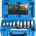 10-Pieces Wheel Bearing Press Kit: Includes Seal Driver, 9 Bearing Adapters, and Seal Installer for Efficient Bearing Installation, Universal Bearing Race and Seal Bushing Driver Install Set (Blue)