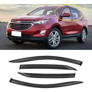 Window Rain Guards for 2018-2024 Chevrolet (Chevy) Equinox, Window Visor Guard Vent Wind Shade Deflector Rain Shield Protector Sun Visor for 18-24 Equinox,Tape-on/Outside-Mount, 4 Pieces
